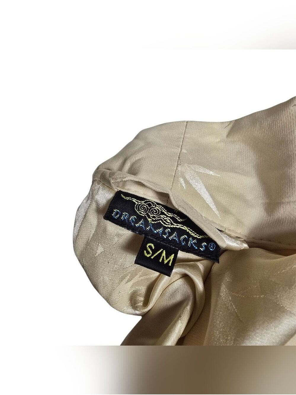 Dreamsacks Silk Gold Robe Matching Belt Size S/M - Picture 7 of 8